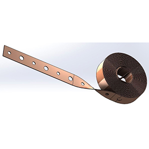 Empire Industries ¾" x 50' 22 Gauge Copper Plated Carbon Steel Perforated Domestic Hanger Strap 2461