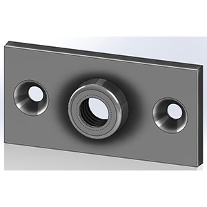 Empire Industries 2⅝" x 1⅜" x 7/16" ⅜" 16 TPI Copper Epoxy Coated Pipe Hanger Flange Plate 4181