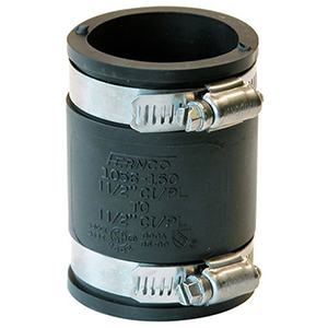 Fernco 1 ½" Cast Iron and Plastic Flexible Coupling 2766