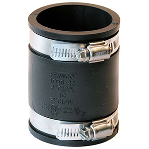 Fernco 2" Cast Iron and Plastic Flexible Coupling 2776