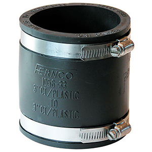 Fernco 3" Cast Iron and Plastic Flexible Coupling 2783