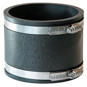 Fernco 4" Cast Iron and Plastic Flexible Coupling 2795