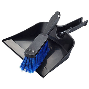 Quickie Brush And Dust Pan Set 10" W Dust Pan, Flagged Poly Fiber Bristle, Snap-Fit 44930