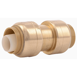 Sharkbite ½" Push Fit Natural DZR Brass Straight Coupling Lead Free 1479924