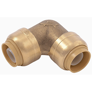 Sharkbite ½" Push Fit Natural DZR Brass 90 Degree Elbow Lead Free 1479902