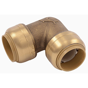Sharkbite ¾" Push Fit Natural DZR Brass 90 Degree Elbow Lead Free 1479903