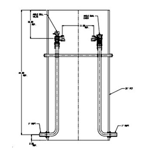 A.Y. Mcdonald 1" MPT Copper Standard Port Single Meter Riser Style Meter Pit Setter Lead Free 2104249