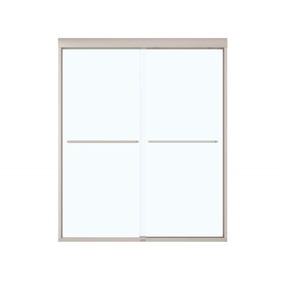 Aker Kameleon 6mm Shower 55" - 59" X 71" Clear Glass Finish Brushed Nickel Brushed Nickel 1807874