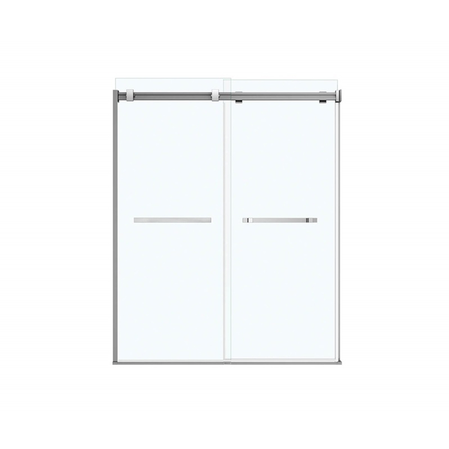 Aker Duel 8mm Sliding Shower 56" - 59" X 74" Clear Chrome 2004823