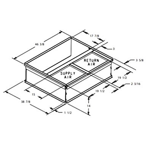 American Standard Heating & Air Conditioning 1.5-3 Ton Impack Curb 710454