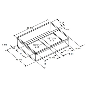 American Standard Heating & Air Conditioning 3.5-5 Ton Impack Curb 722049