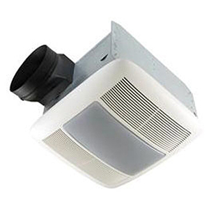 Broan Nutone 10-1/2" X 11-3/8" X 7-5/8", 0.8 A, 80 Cfm, 0.3 Sones, Rugged Galvanized Steel, White Enamel, Polymeric Grill, Ceiling, Bath And Ventilation Fan With 18 W Fluorescent Light 2123834