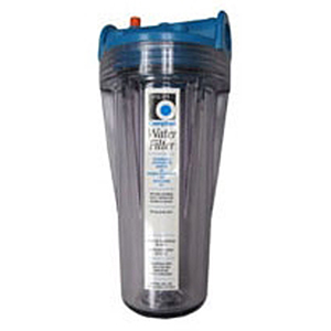 Campbell 1" NPT Pressure Release, 22-1/2" L, 4 To 12 GPM , Plastic, Double, Heavy Duty, Water Filter