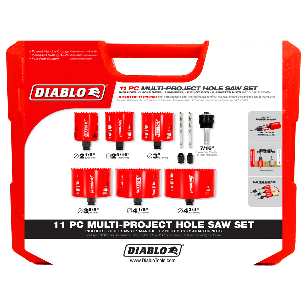 Diablo 11 Piece Bi-Metal Hole Saw Set 2193160