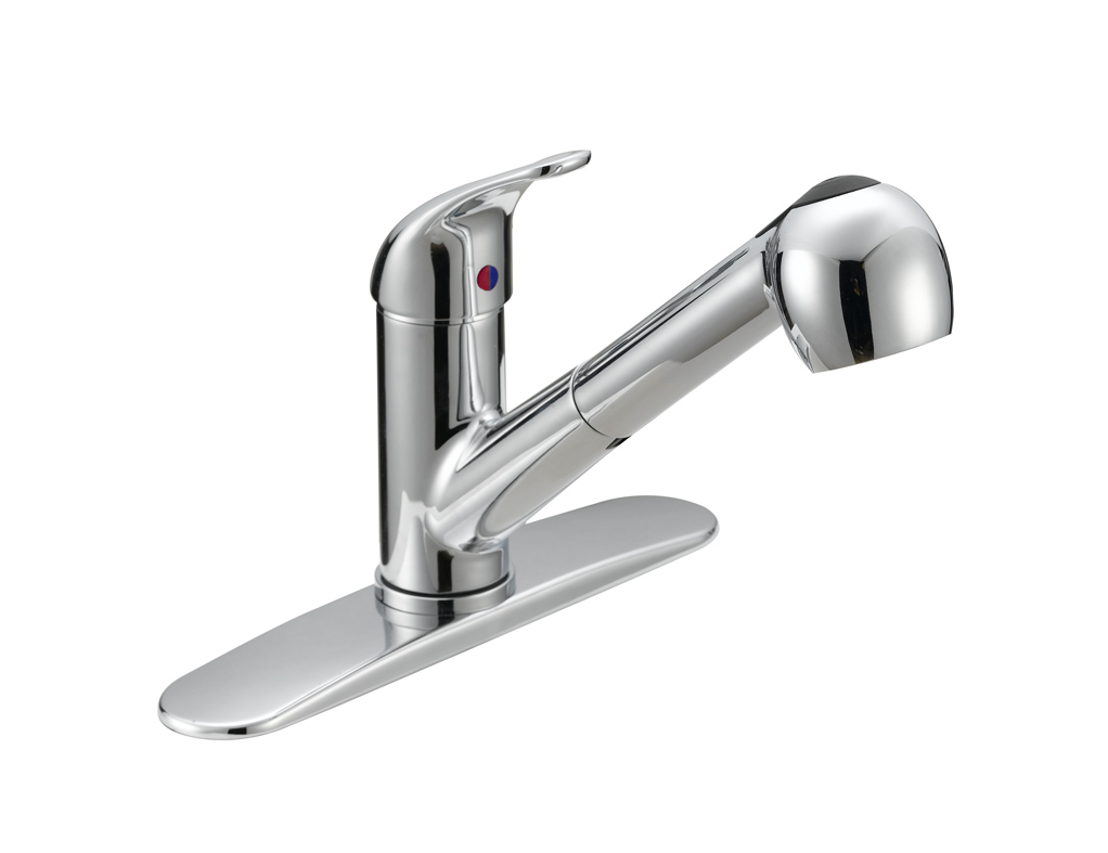 Matco-Norca Single Handle Cp Kitchen Faucet,Pull Out Spray 1822571