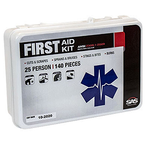 SAS Safety First Aid Kit 25-Person, Plastic Case, Workplace 2104467
