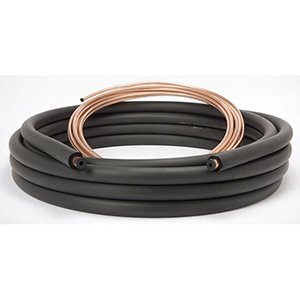 3/8" Liquid, 5/8" Suction, 50' L, 700 PSI, 1/2" Thick Black Elastomeric Insulation, Annealed Copper, Standard, Tubing Line Set 1471017