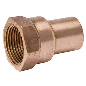 Mueller Streamline 3/4" x 1/2" Wrot Copper Reducing Female Adapter 24837